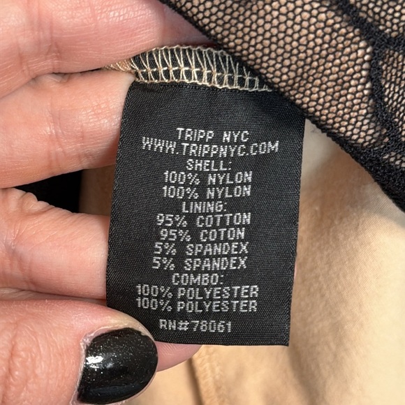 Vintage Tripp NYC Skeleton Lace Mini Dress- Missing Ribbon Size Large Punk - Picture 6 of 8